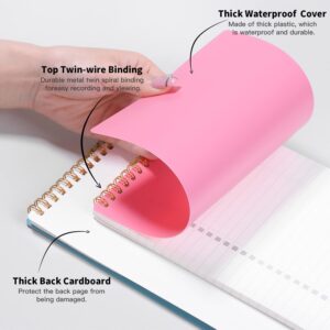 Regolden-Book To Do List Notepad Spiral Planner, Daily Task Tracker with Wide Lined Notebooks (Pink, 2 Pack)