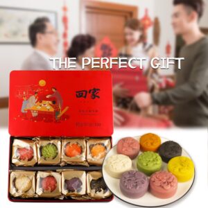 ONETANG Assorted Lava Mooncakes, 流心月饼, 8种口味, Mid-Autumn Festival Mix Lave Cakes, 2023 Freshly Baked, Mid-Autumn Festival, Family Gifts, Hui Jia 回家, 14.1oz (400 g)