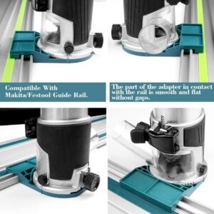 Track Saw Guide Rail Adapter for Makita/Festool Compatible with Router for Makita 18V RT0701C XTR01Z