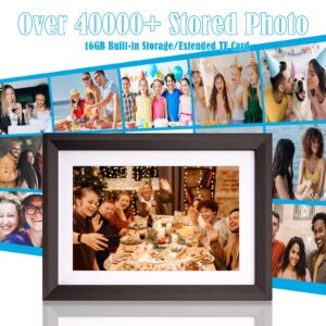 WiFi Digital Picture Frame 10.1 Inch Smart Digital Photo Frame with IPS Touch Screen HD Display, 16GB Storage Easy Setup to Share Photos or Videos Anywhere via Free Frameo APP (10.1 Inch Frame 3#)