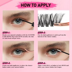 Individual Lashes 320 PCS, Crislashes Lash Clusters 30D+40D Mixed D Curl 9-16mm 16Rows Reusable Cluster Lashes Individual Soft and Lightweight DIY Lash Extension Self Application (30+40-D-Mix9-16mm)