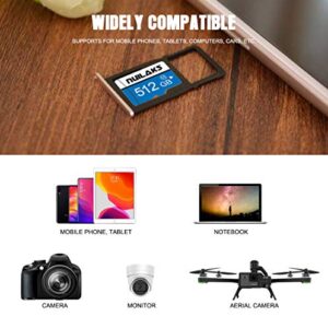 512GB Micro SD Card Memory Card Class 10 High Speed Ultra for Computer/Security Camera/Car Navigation/Drone/Smartphone