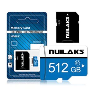 512GB Micro SD Card Memory Card Class 10 High Speed Ultra for Computer/Security Camera/Car Navigation/Drone/Smartphone