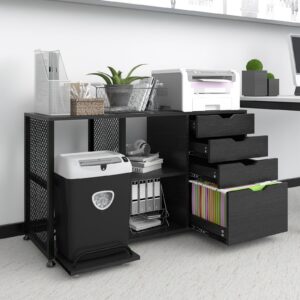 puncia office lateral file storage cabinet with paper shredder stand on wheel large lateral filing cabinet with drawers filing cabinet organizer printer stand with storage for home office