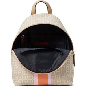 Tommy Hilfiger Ainsley II Smalldome Backpack Coated Square Monogram Fawn/Optic White One Size