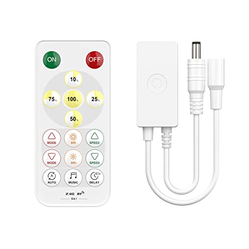 FCOB SP641E Bluetooh LED Controller Support PWM Monochrome RF16Keys LED Strip Dimmer Switch Brightness for FCOB 3014 5630 5730 3528 Signle Color LED Strips DC5V-DC24V Timer Music Mode Support max 2A