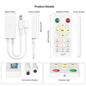 FCOB SP641E Bluetooh LED Controller Support PWM Monochrome RF16Keys LED Strip Dimmer Switch Brightness for FCOB 3014 5630 5730 3528 Signle Color LED Strips DC5V-DC24V Timer Music Mode Support max 2A