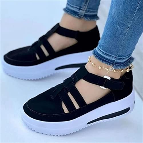 Bonseor Swezida Shoes, Swezida Women Casual Walking Shoes, Women Casual Walking Shoes Orthopedic Arch Diabetes Support 2023 (Black,35)