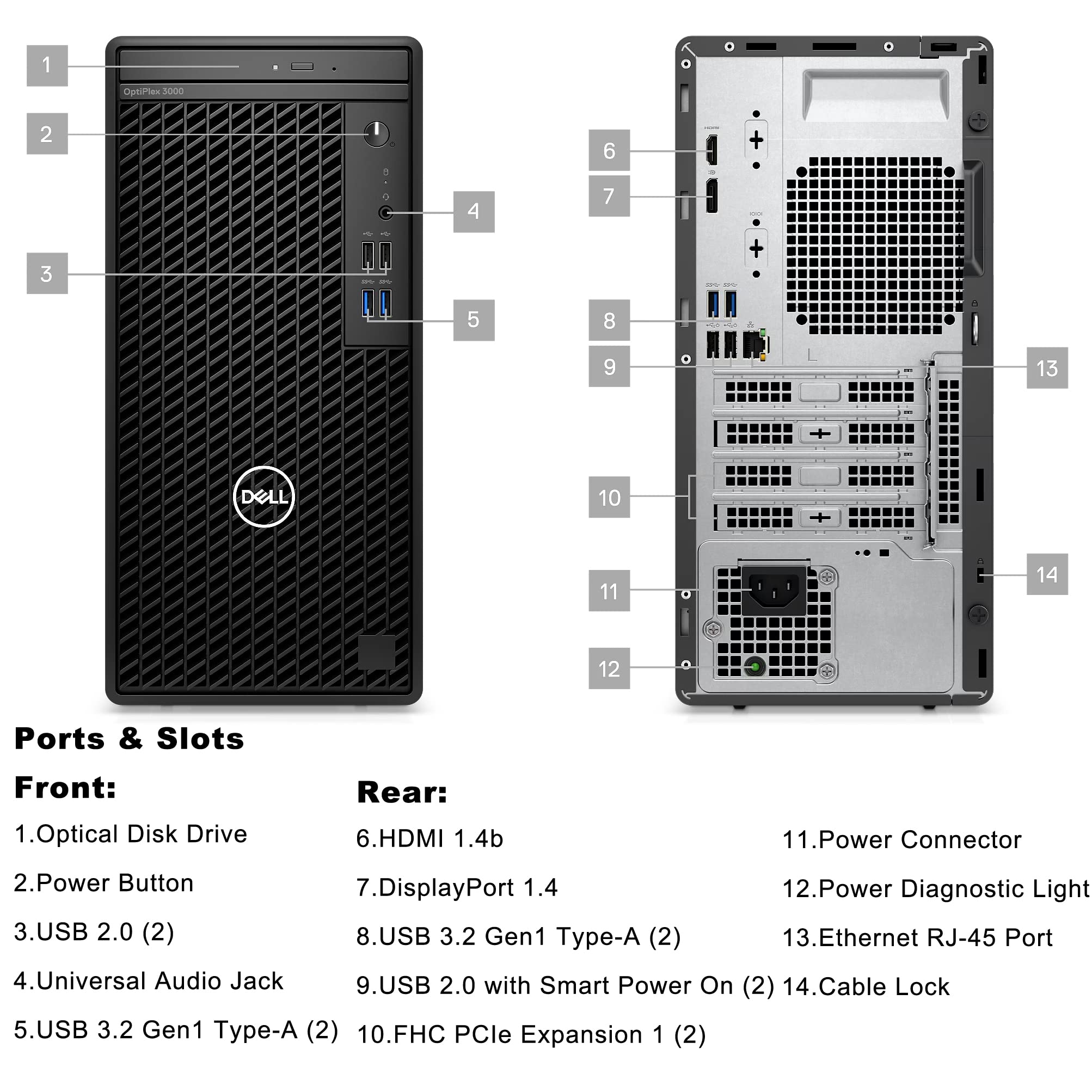 Dell 2023 OptiPlex 3000 Full Size Tower Business Desktop, Intel Hexa-Core i5-12500 up to 4.6GHz (Beat i7-11700), 64GB DDR4 RAM, 4TB SSD, DVDRW, Ethernet, WiFi Adapter, KB& Mouse, Windows 11 Pro