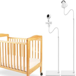 itodos baby monitor floor stand holder compatible with vava,hipp,nanit pro smart baby monitor & flex stand baby monitor,keep baby away from touching,strong and heavy metal materials,more safety