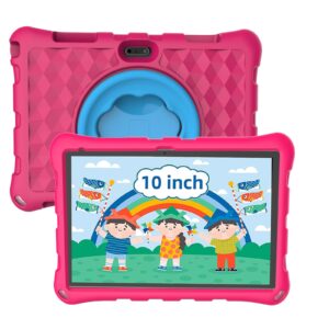 iweggo kids tablet 10 inch, android 11 tablet for kids, 2gb ram+32gb rom, 1280x800 ips hd display, games, parental control, 8mp dual cameras, tablets pc with case, toddler tablet for girls aged 3-15