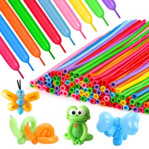 260 long balloons 100pcs twisting balloons 10 assorted colors for animals model birthday wedding party decorations