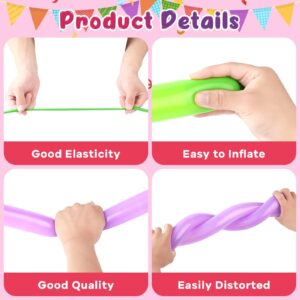 260 Long Balloons 100pcs Twisting Balloons 10 Assorted Colors for Animals Model Birthday Wedding Party Decorations