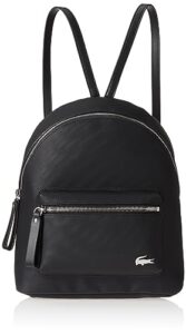 lacoste women's daily lifestyle backpack, black, one size