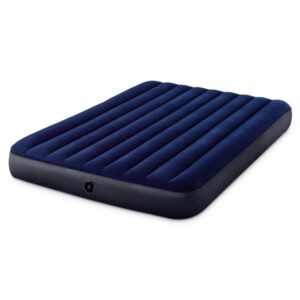 Intex 80 x 60 x 10 Inch Dura-Beam Fiber-Tech Vinyl Standard Downy Air Mattress with Plush Top and 2-in-1 Valve, Queen (Pump Not Included)