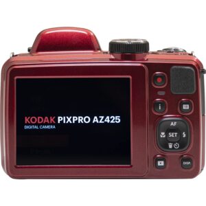 Kodak PIXPRO AZ425 Digital Camera + 32GB Memory Card + Camera Case (Black) + Battery + Charger + USB Card Reader + Table Tripod + Accessories (Red)