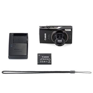 Canon PowerShot ELPH 360 HS Digital Camera (Black) + Transcend 32GB Memory Card + Camera Case + USB Card Reader + LCD Screen Protectors + Memory Card Wallet + Complete Accessory Bundle (Renewed)