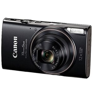 Canon PowerShot ELPH 360 HS Digital Camera (Black) + Transcend 32GB Memory Card + Camera Case + USB Card Reader + LCD Screen Protectors + Memory Card Wallet + Complete Accessory Bundle (Renewed)