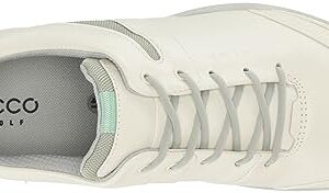 ECCO Women's Biom Hybrid Hydromax Water Resistant Golf Shoe, White/Concrete, 9-9.5