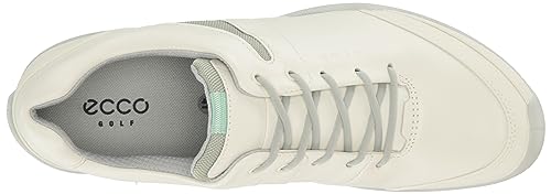 ECCO Women's Biom Hybrid Hydromax Water Resistant Golf Shoe, White/Concrete, 9-9.5