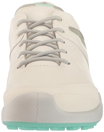 ECCO Women's Biom Hybrid Hydromax Water Resistant Golf Shoe, White/Concrete, 9-9.5