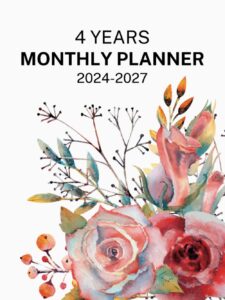 2024-2027 monthly planner 4 years: 48 months january 2024 to december 2027 calendar agenda organizer schedule and appointment notebook | large size: 8.25 x 11 with federal holidays