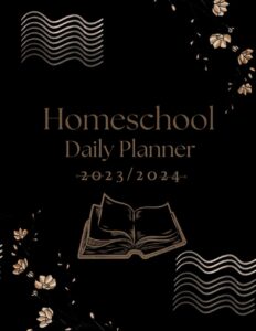 homeschool daily planner 2023 2024: a minimalist and modern striped daily assignment tracker and record book designed for a single student to use throughout the academic calendar year.