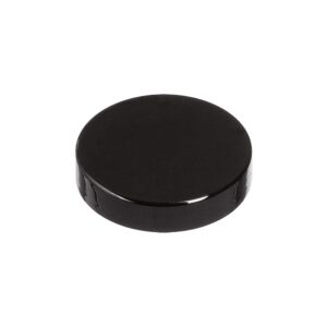 plastic smooth black lid with a foam liner for jar (24 pack) (neck size 43-400)
