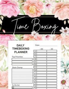 time boxing book: time boxing planner 2022-2023, planner 2023-2024 time block, time block journal, daily time block planner, time boxing planner, time boxing journal