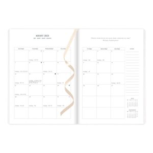 Letts of London Zodiac Academic Weekly/Monthly Planner, August 2023 to July 2024, Week-to-View, Sewn Binding, Multilingual, A5 Size, 8.25" x 5.875", Ivory (C031745-24)