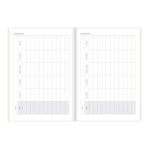 Letts of London Inspire Academic Weekly/Monthly Planner, August 2023 to July 2024, Week-to-View, Sewn Binding, Multilingual, A5 Size, 8.25" x 5.875", White (C031386-24)