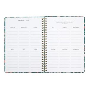 Letts Spring Valley Academic Weekly/Monthly Planner, 18 Months, July 2023 to December 2024, Week-to-View, Wiro Binding, Multilingual, A5 Size, 8.25" x 5.875", Green (C031798-24)