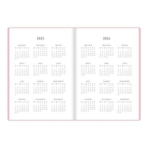 Letts of London Inspire Academic Weekly/Monthly Planner, August 2023 to July 2024, Week-to-View, Sewn Binding, Multilingual, A5 Size, 8.25" x 5.875", Pink (C031388-24)