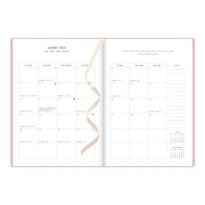 Letts of London Inspire Academic Weekly/Monthly Planner, August 2023 to July 2024, Week-to-View, Sewn Binding, Multilingual, A5 Size, 8.25" x 5.875", Pink (C031388-24)