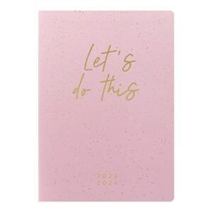 Letts of London Inspire Academic Weekly/Monthly Planner, August 2023 to July 2024, Week-to-View, Sewn Binding, Multilingual, A5 Size, 8.25" x 5.875", Pink (C031388-24)