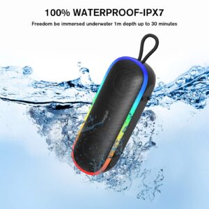 Bluetooth Speakers,IPX7 Waterproof Speaker with 20W Powerful Sound,Portable Wireless Speakers with Extral Bass,for Beach Pool Camping Outdoors,Christmas/Birthday Gift for Men,Women,Friends