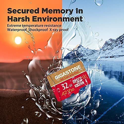 [5-Yrs Free Data Recovery] Gigastone 32GB 5-Pack Micro SD Card, 4K Camera Pro, UHD Video for GoPro, Action Camera, Wyze, DJI, Drone, R/W up to 95/35MB/s MicroSDHC Memory Card UHS-I U3 A2 V30