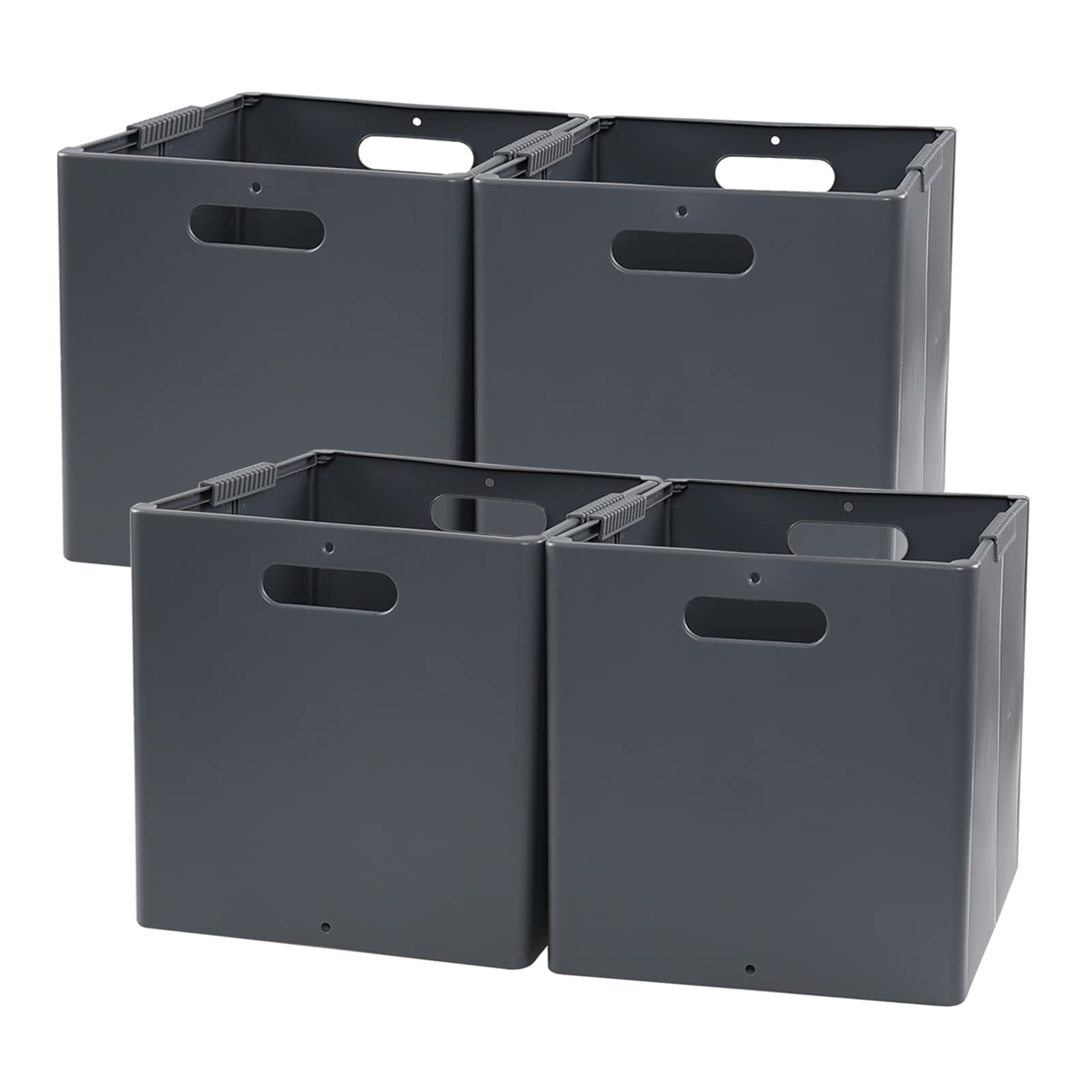 Tstorage 11 Inch Collapsible Plastic Storage Cubes, 4 Packs