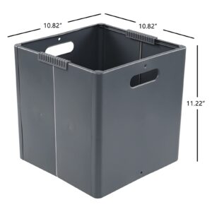 Tstorage 11 Inch Collapsible Plastic Storage Cubes, 4 Packs