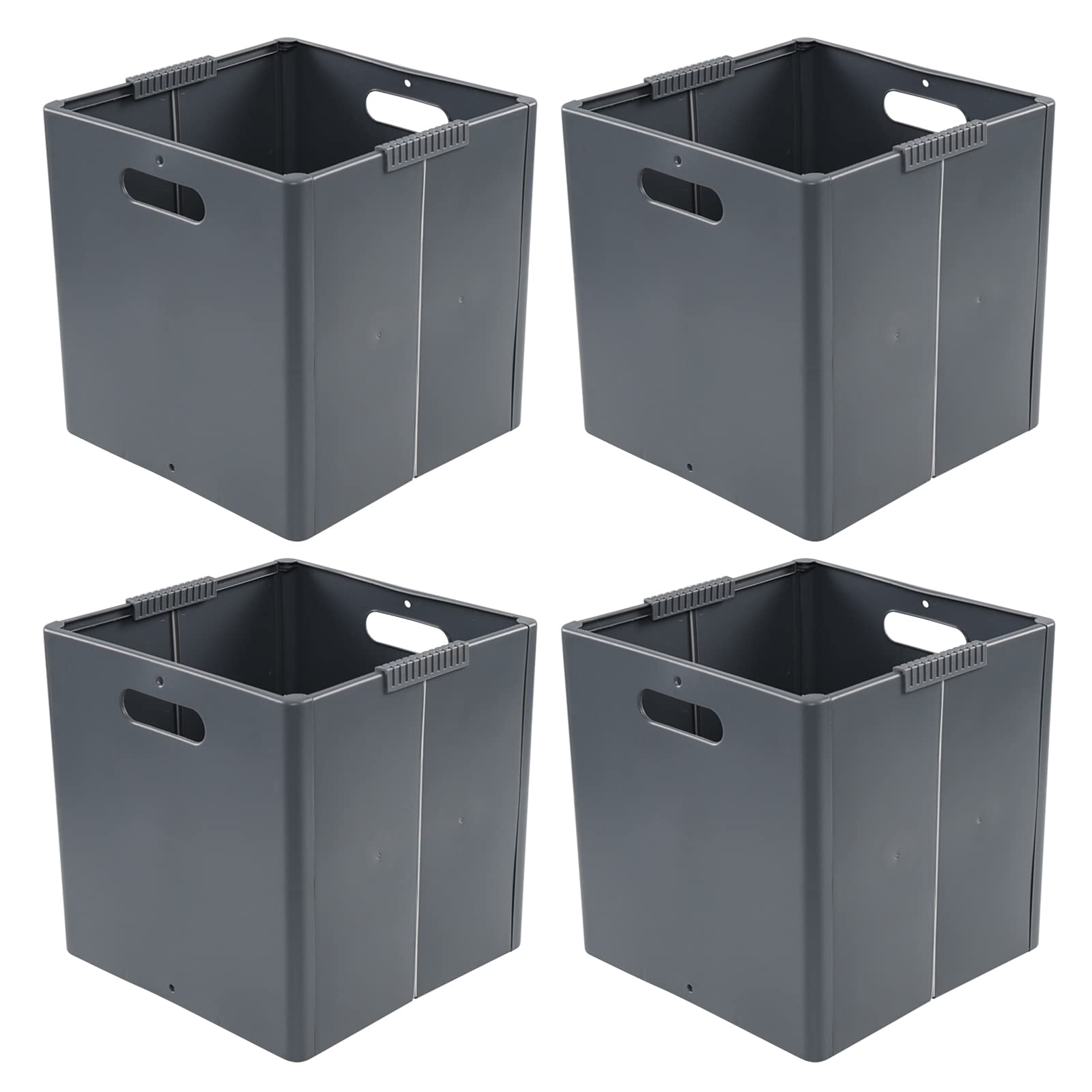 Tstorage 11 Inch Collapsible Plastic Storage Cubes, 4 Packs