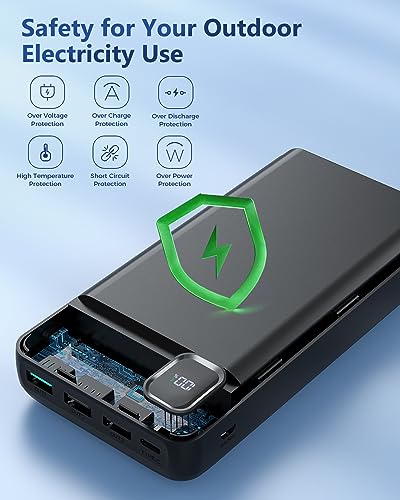 Portable-Charger-Power-Bank - 50000mAh Powerbank PD 30W and QC 4.0 Fast Charging External Battery Pack with USB-C LED 4 Outputs & 2 Inputs Portable Charging for iPhone 15 14 13 pro, Samsung