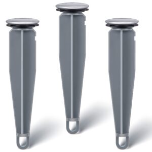 enhon pop up stoppers compatible with moen drain components, chrome bathroom sink drain plunger, 4-7/8 tall, 1-1/4 cap dia, with 1 mounting hole and gasket seal, replacement for 88994 (3 pack)