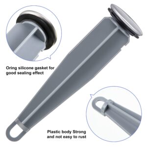 Enhon Pop up Stoppers Compatible with Moen Drain Components, Chrome Bathroom Sink Drain Plunger, 4-7/8 Tall, 1-1/4 Cap Dia, with 1 Mounting Hole and Gasket Seal, Replacement for 88994 (3 Pack)
