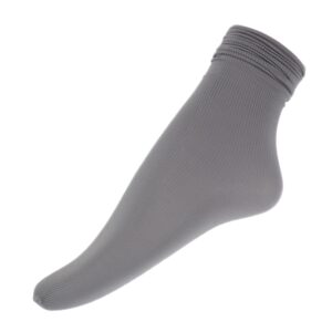 athx 3 pairs women's thin soft ice silk velvet solid color pile socks for spring/summer (dark gray)