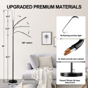 [2024 New] Floor Lamp, 18W 1800LM Super Bright LED Light Lamp with Remote & Works with Smart Plug, Dimmable Timing Eye Caring Reading Light Modern Standing Floor Lamp for Living Room Bedroom Office