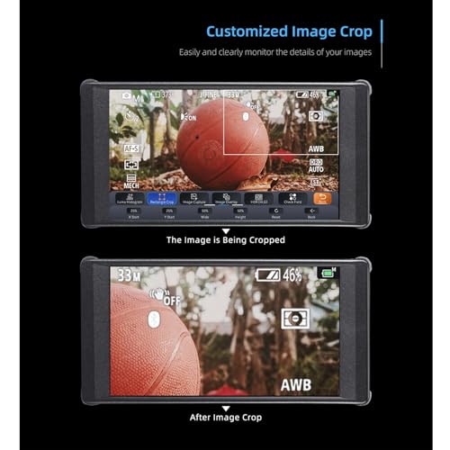 Portkeys PT6 DCI-P3 IPS Touchscreen 5.2'' On-Camera Field Monitor with 1080P 60 HDMI Output, 4K HDMI 30p Input, 3D LUT Out, Peaking Frame, Image Crop, Stretch Effect(Vertical), Peaking Frame