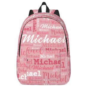 sewbuapo Custom Backpack with Name, Personalized Nmae School Backpack for Boys Girls, Customized 17Inch Student Bookbag with Lunch Bag Pencil Case for Travel, Work and School