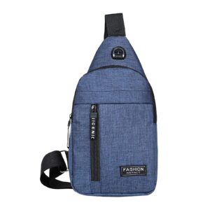 crossbody sling bag, waterproof sling backpack bag with usb charging port, small sling crossbody chest shoulder bag #b