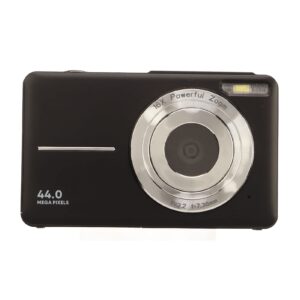 pocket digital camera, 44mp 16x zoom autofocus camera, compact portable camera, 2.4 inch ips display, manually focus for travel, wedding ceremonies (black)