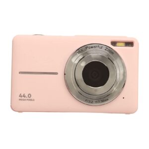 pocket digital camera, 44mp 16x zoom autofocus camera, compact portable camera, 2.4 inch ips display, manually focus for travel, wedding ceremonies (pink)